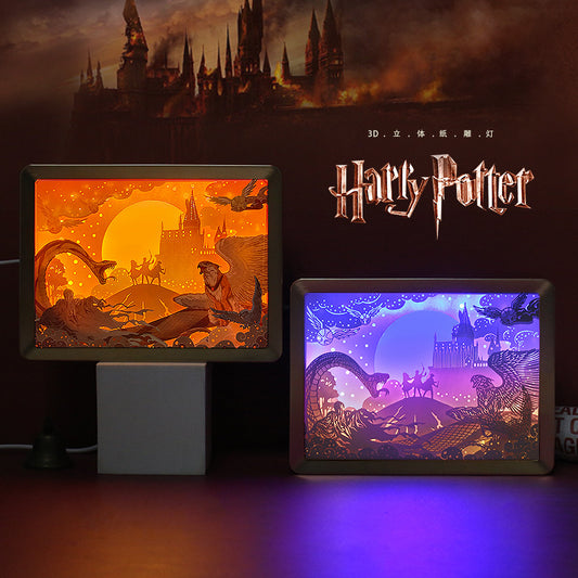 Hogwarts Castle 3D Lighted Shadow Box