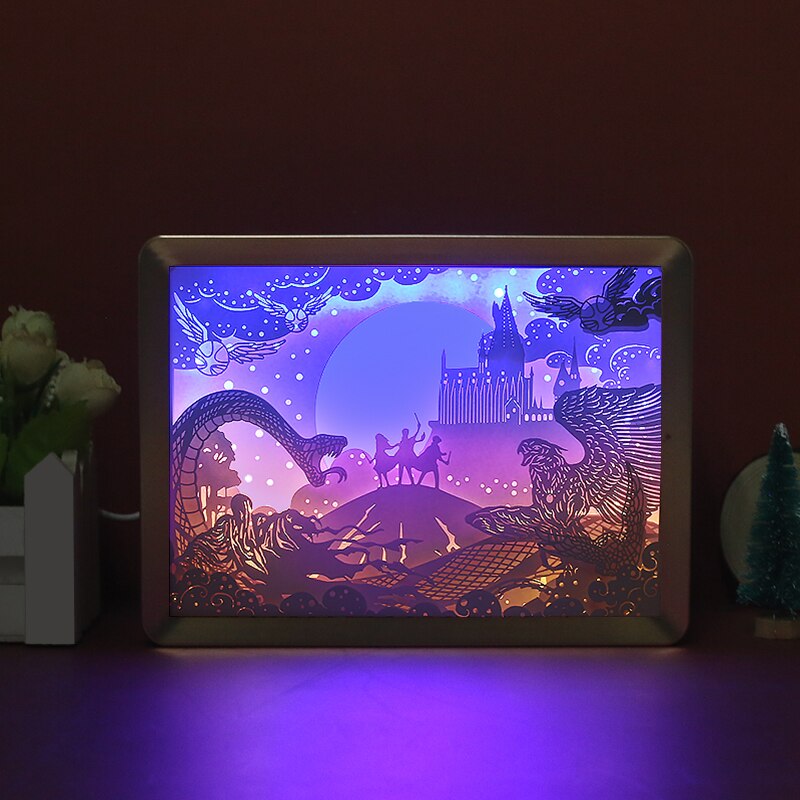 Hogwarts Castle 3D Lighted Shadow Box