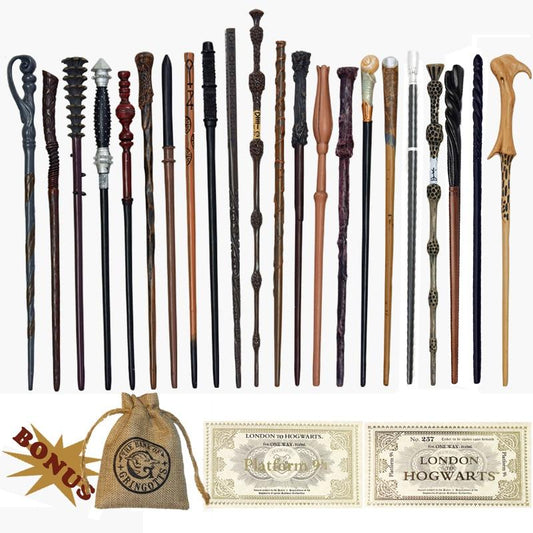 All HP Magical Wands (With FREE Hogwarts Ticket And Bag) - Magicartz