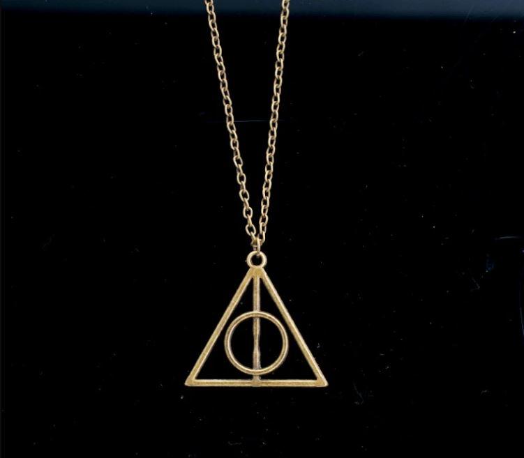 Harry Potter Luna Deathly Hallows Triangle Necklace Harry Potter Magicartz Bronze 