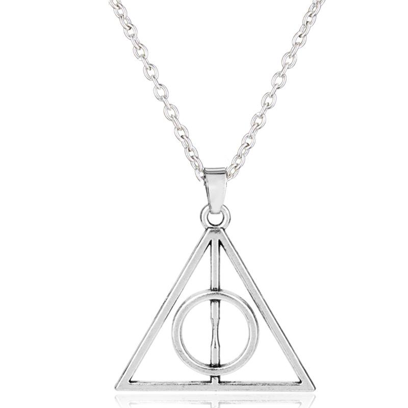 Harry Potter Luna Deathly Hallows Triangle Necklace Harry Potter Magicartz Silver 
